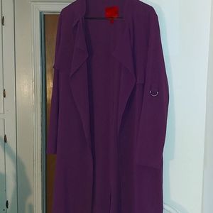 Jennifer Lopez Purple trench style coat
